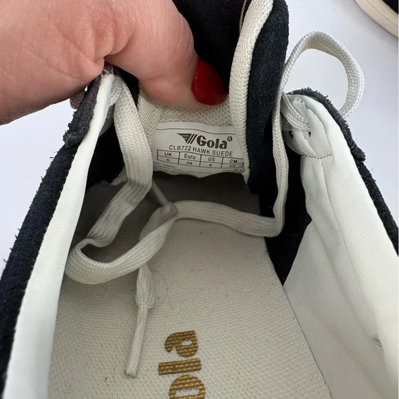 GOLA Exclusive Hawk Suede Sneakers Black Off White - Picture 9 of 11